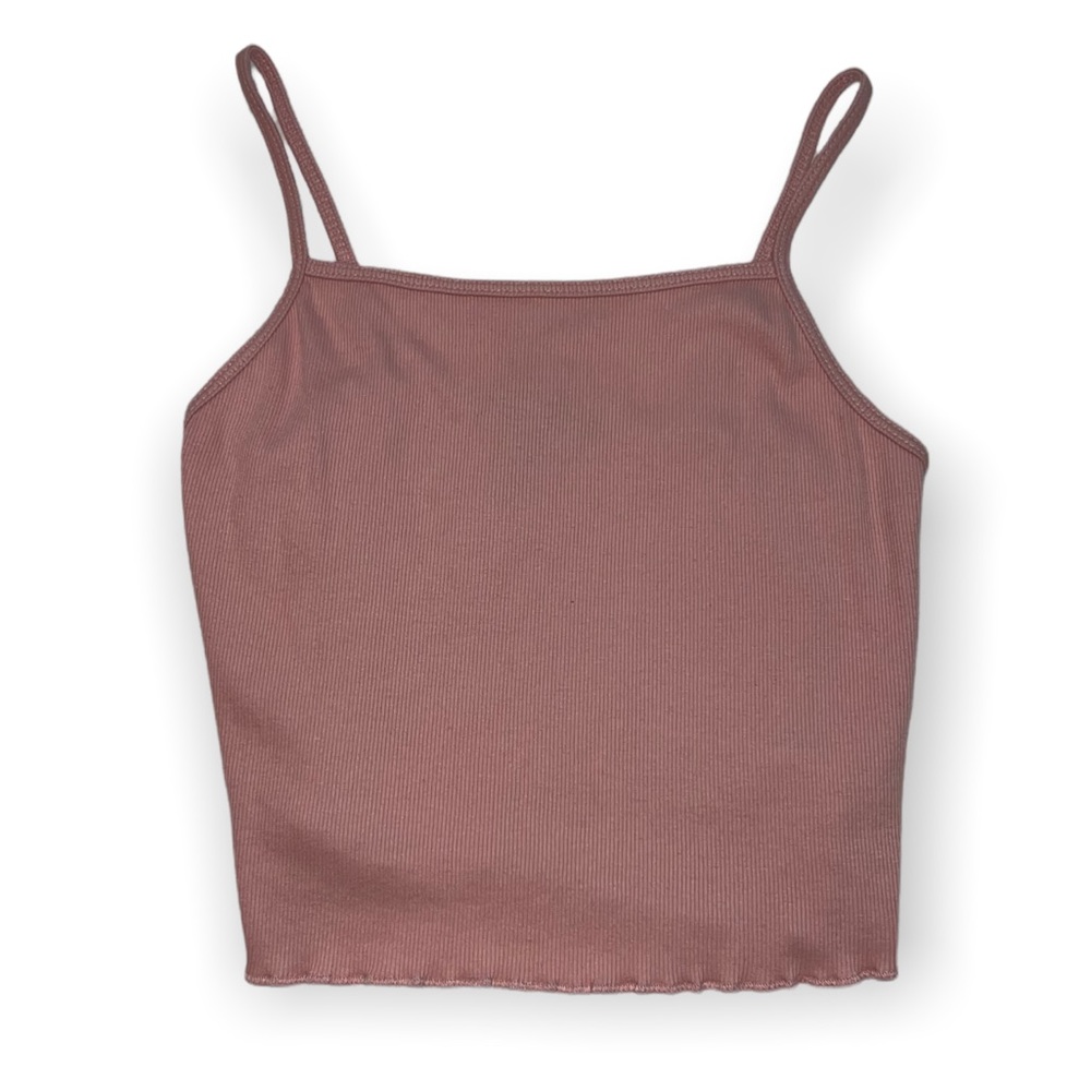 Forever 21 Pink Cropped Tank Top, Size S